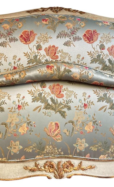 Letto matrimoniale in seta Luigi XV