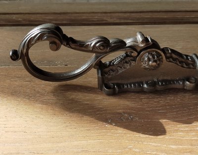 5 Crémones Anciennes Complètes XVIIIème Dessin Tête d'Oiseau Zoomorphe Boiserie Fenêtres Portes 