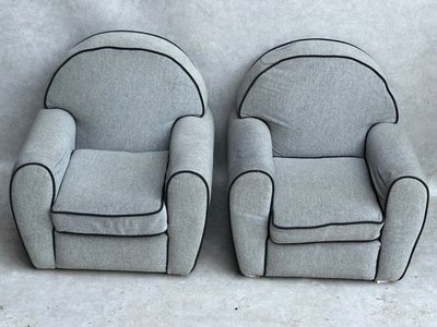Pair of children's club chairs