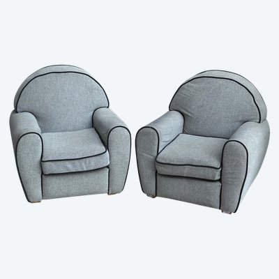 Pair of children's club chairs