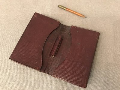 Antique 19th century inlaid wood cardholder