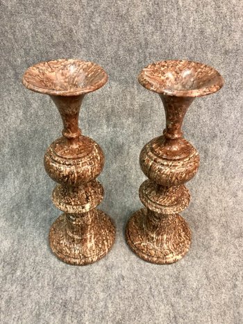 Vases en marbre, XIXe siècle