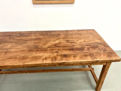 Table de ferme ancienne en merisier massif
