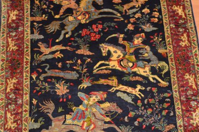 Piccolo tappeto Ghom (Iran) - Seta - 83 x 65 cm