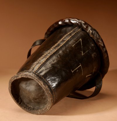  Dutch fire bucket in high-quality leather, dated 1776.