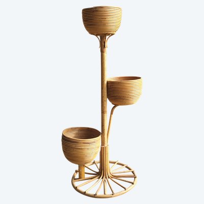 Rattan plant stand 1960's