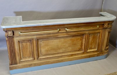 Oak Bar Counter Pewter Top