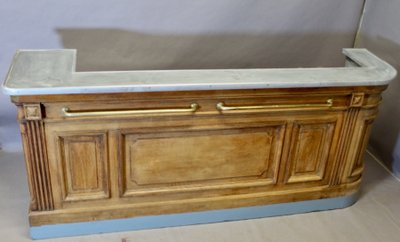 Oak Bar Counter Pewter Top
