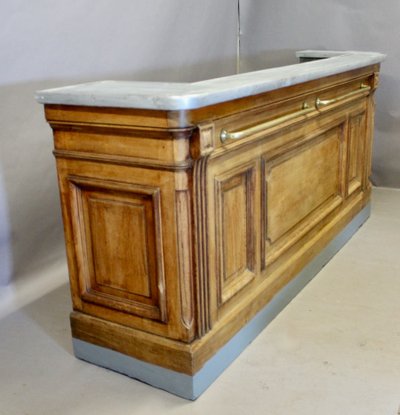 Oak Bar Counter Pewter Top