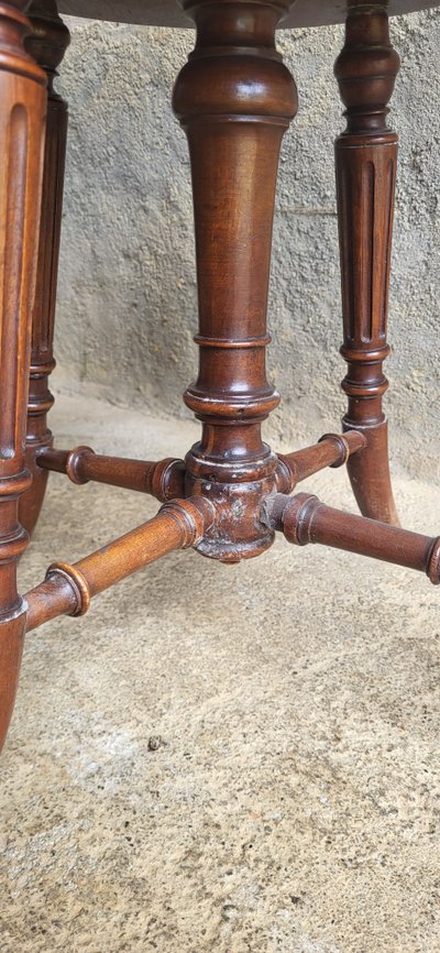 Sgabello da pianoforte Napoleone III, XIX secolo