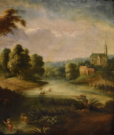 Théobald Michou (tournai, 1676 – Antwerp, 1765), River Landscape With Villa
