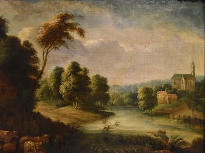 Théobald Michou (tournai, 1676 – Antwerp, 1765), River Landscape With Villa