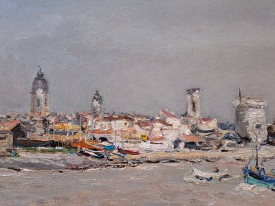 Jean Rigaud (1912-1999) - View of the port of La Rochelle