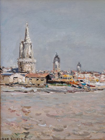 Jean Rigaud (1912-1999) - View of the port of La Rochelle