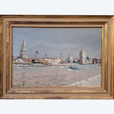 Jean Rigaud (1912-1999) - View of the port of La Rochelle