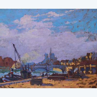 Henri Pierre Lejeune (1881-1961), View Of Notre-dame De Paris