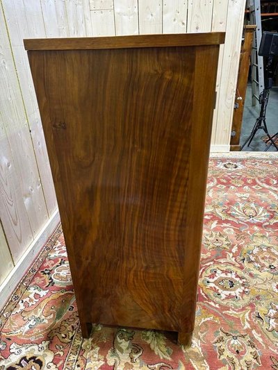 Small showcase art deco in walnut and plating