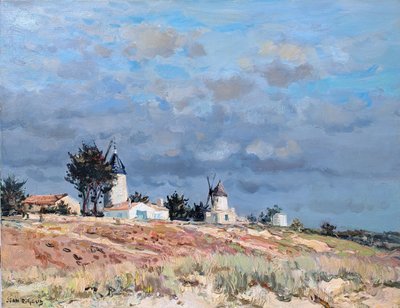 Jean Rigaud (1912-1999) - Noirmoutier Mill at La Guèrinière