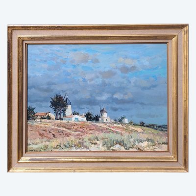 Jean Rigaud (1912-1999) - Noirmoutier Mill at La Guèrinière