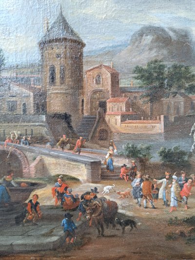 Pieter Bout (1658-1719) et Mathys SCHOEVAERDTS (1663-c.1703), Attribué à - Le commerce