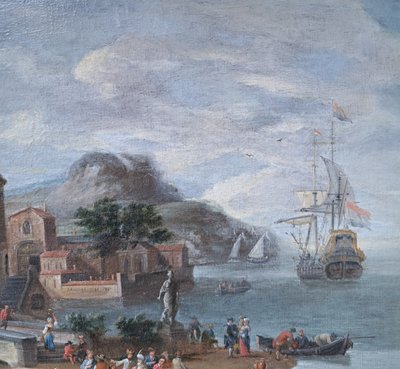 Pieter Bout (1658-1719) et Mathys SCHOEVAERDTS (1663-c.1703), Attribué à - Le commerce