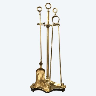 Antique brass mantelpiece from the 19th century Charles X period