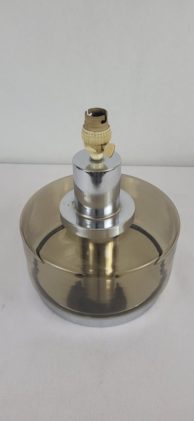 Lampe en verre fumé 1970's