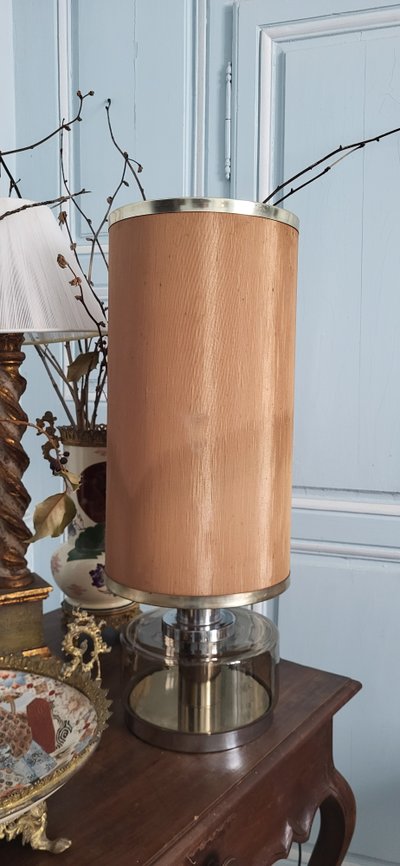 Lampe en verre fumé 1970's