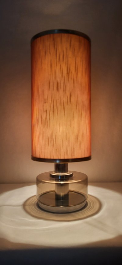 Lampe en verre fumé 1970's