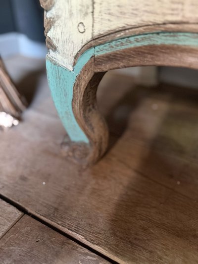 18th century Lorraine sideboard Louis XV patina with paint