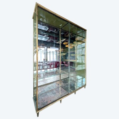 Large brass display case 200 x 250 x 50 cm