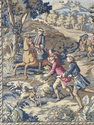 Wall tapestry – Hunting scene – 18th century style – 187 x 126 cm