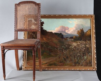 Schüler von Claude MONET: Léon BROQUET, Großes Gemälde 101 cm, XIX.