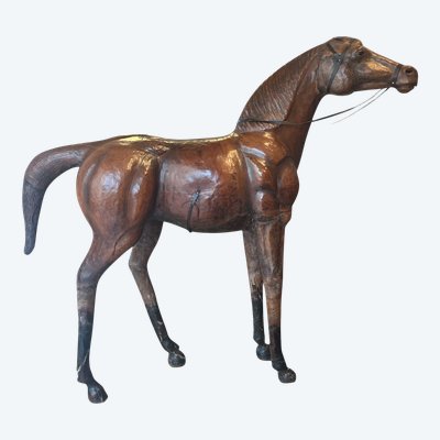Sculpture (important) - Horse - Leather - France - XXth C