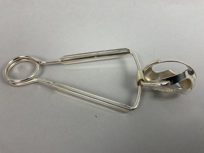 Silver plated snail tongs