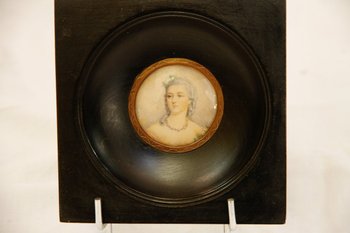 Portrait à L’aquarelle Signé L. Schultz, XIXe Siècle
