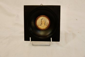 Portrait à L’aquarelle Signé L. Schultz, XIXe Siècle