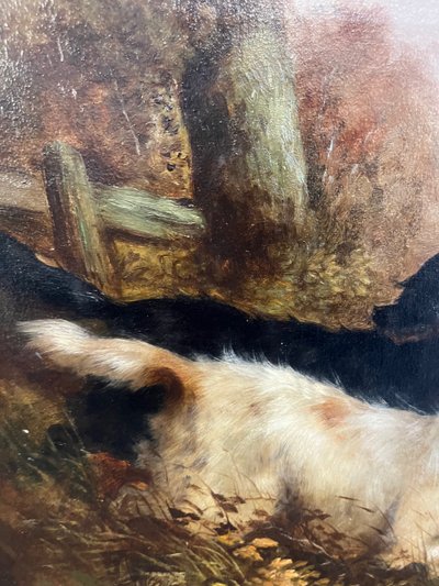 Tableau - Huile Sur Toile - épagneuls - R. Cleminson - Angleterre - XIX ème