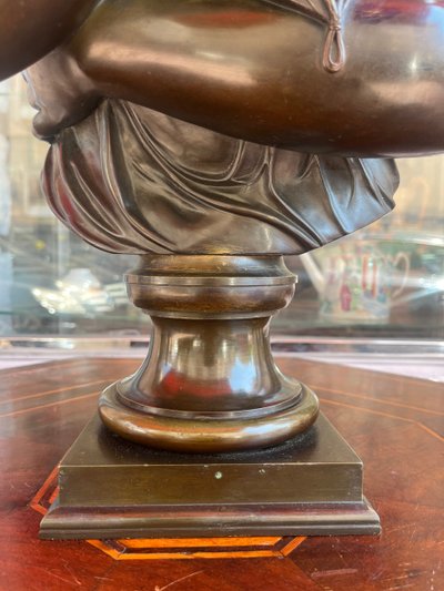 Scultura - Bronzo - La Rieuse - Houdon - Francia - XIX sec.