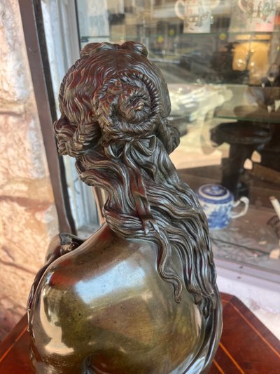 Scultura - Bronzo - La Rieuse - Houdon - Francia - XIX sec.