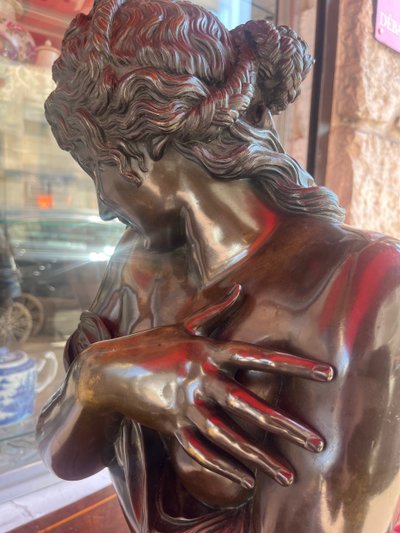 Scultura - Bronzo - La Rieuse - Houdon - Francia - XIX sec.