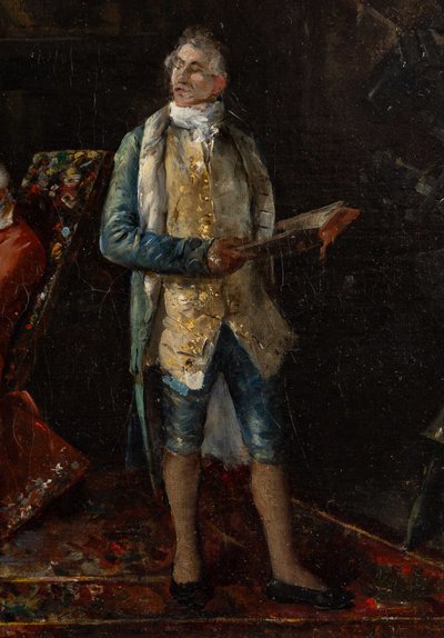 Cristobal Piza Ensenyat (1850-1936) Chez L'Antiquaire, Öl auf Leinwand