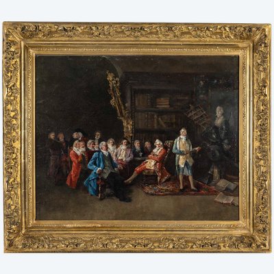 Cristobal Piza Ensenyat (1850-1936) Chez L'Antiquaire, Öl auf Leinwand