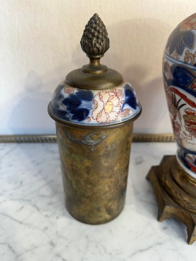 Pair Of Imari Porcelain Cassolettes 19th century period