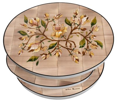 Vintage coffee table by Georges Pelletier for La Roue in Vallauris, 1970s