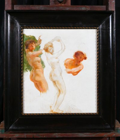 Gaston La Touche 1854-1913 Studien Von 3 Nackten Frauen, Gemälde, Um 1900
