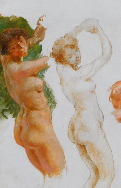 Gaston La Touche 1854-1913 Studien Von 3 Nackten Frauen, Gemälde, Um 1900