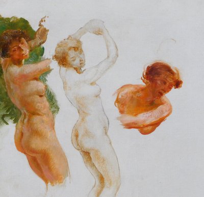 Gaston La Touche 1854-1913 Studien Von 3 Nackten Frauen, Gemälde, Um 1900