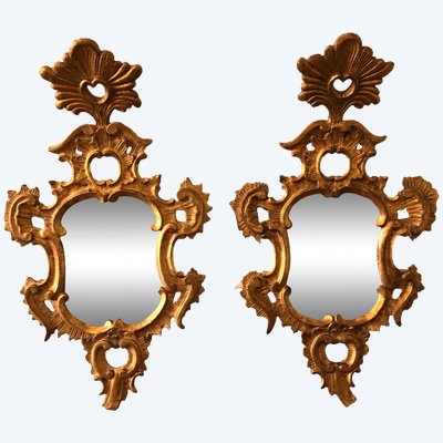 Pair of reflecting mirrors, Italy, 18th century