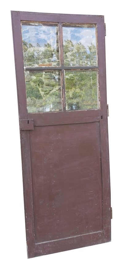 Antique 4-panel glazed door